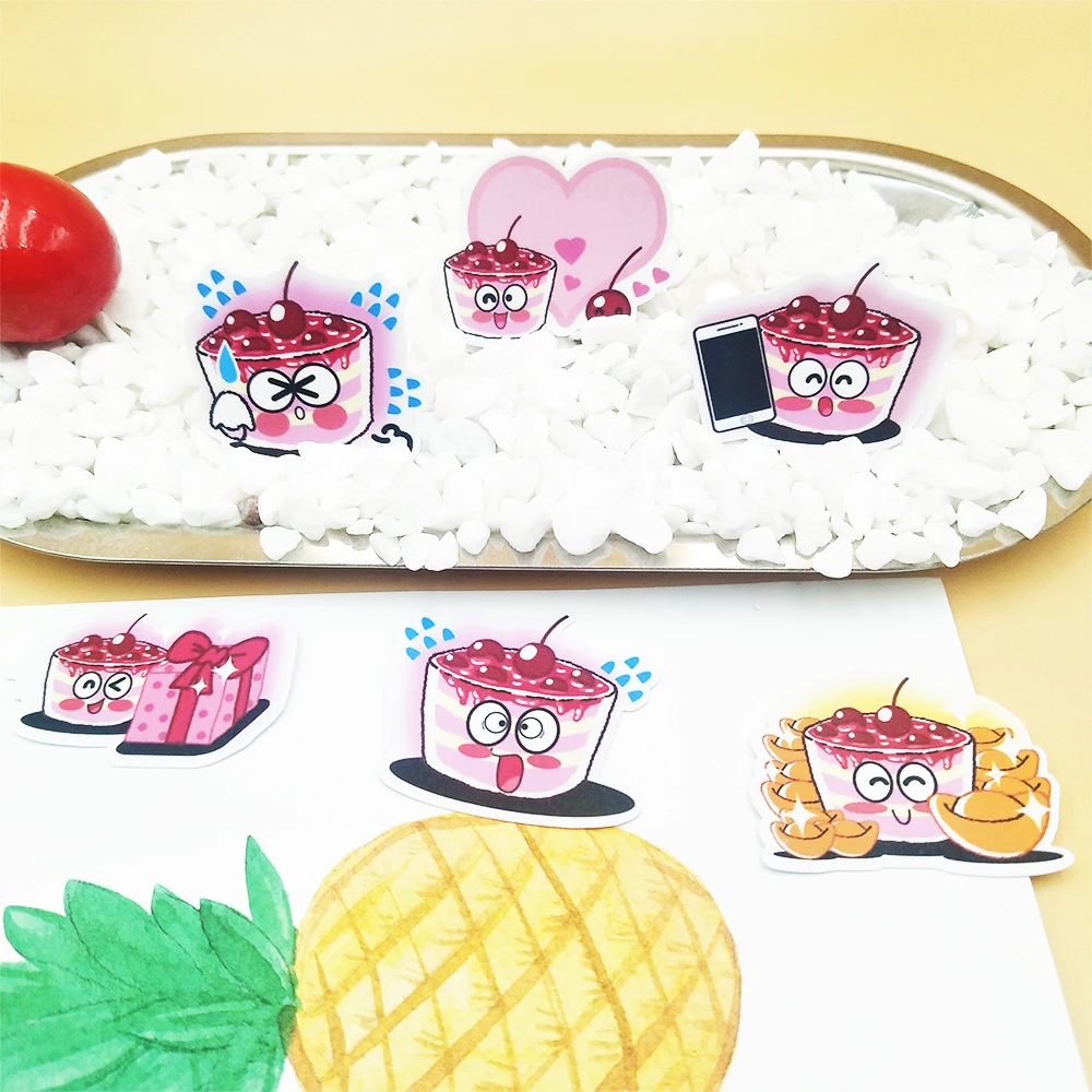 20/40 шт Самоклеющиеся милые десертные наклейки для еды DIY ремесленные украшение