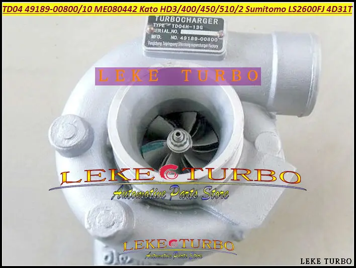 TD04 13G 49189 00800 00810 ME080442 турбо для экскаватора Kato HD400 HD450 HD510 HD512 Sumitomo LS2600FJ 2650 4D31T