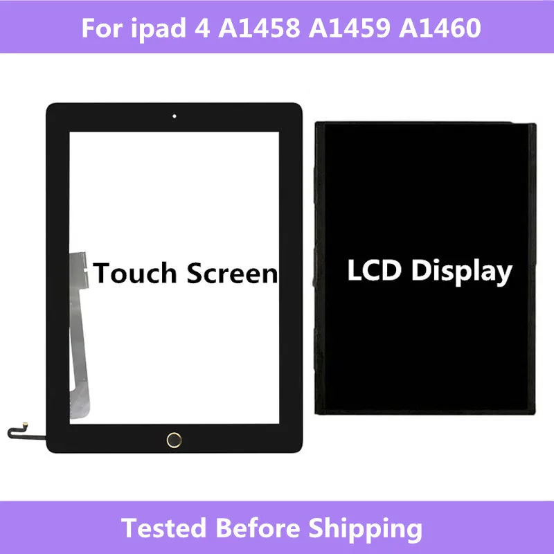 Для ipad 4 A1458 A1459 A1460 ЖК дисплей/сенсорный экран дигитайзер панель запасная часть