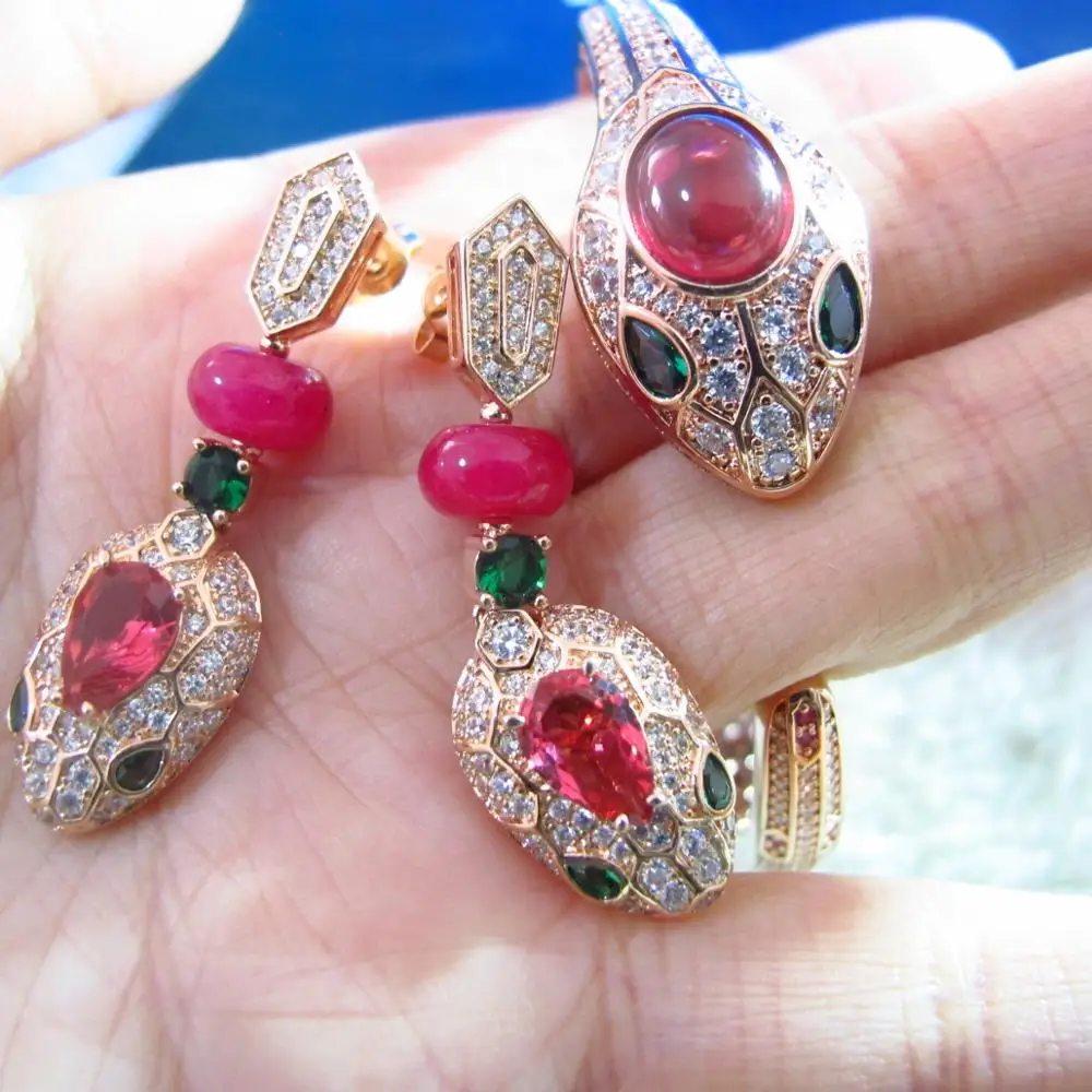 Женский Браслет-манжета из стерлингового серебра 925 пробы с цирконием и камнем