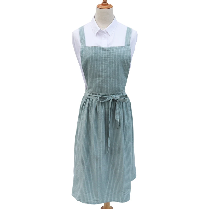 

Simple Nordic style flower shop studio cute cotton and linen kitchen cooking adult female apron custom