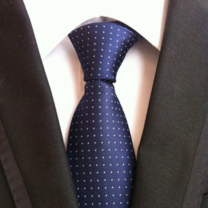 Мода Точка Галстук 8 см Широкий Формальный Плед Галстуки для Мужчин Бизнес