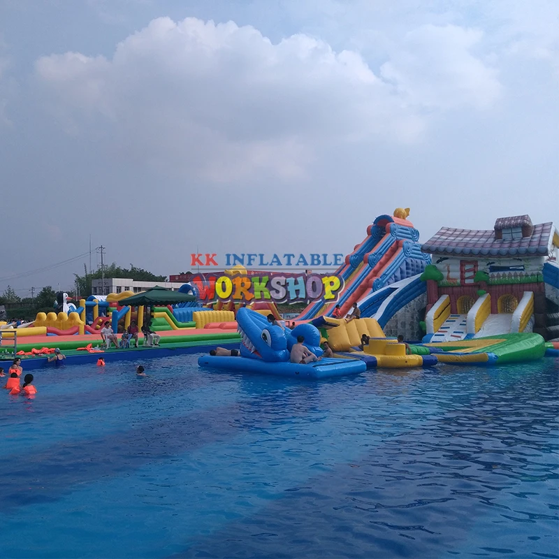 Frame Pool Mobile Water World Park,The Most Fun Inflatable Pool Paradise