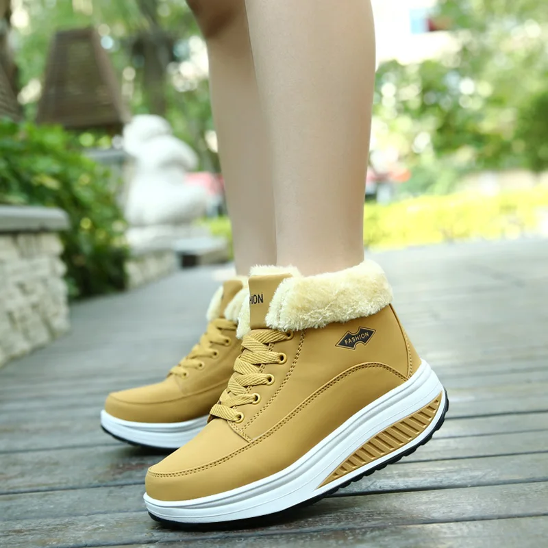

DR.EAGLE High ankle winter sport shoes women platform shoes Mujer Body shaping fitness toning slimming Swing Shoes for female
