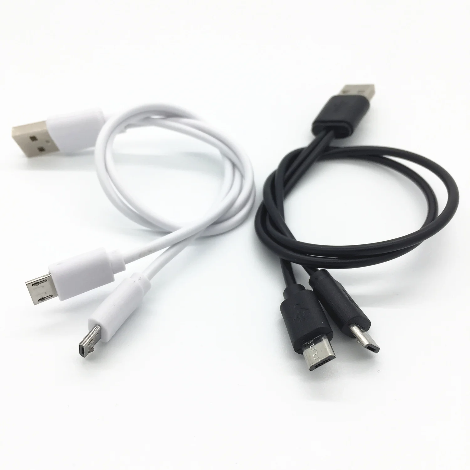 1 фут 20 см USB штекер для 2x Micro Y разветвитель зарядный кабель для двух телефонов сотовых телефонов двойной Micro Usb