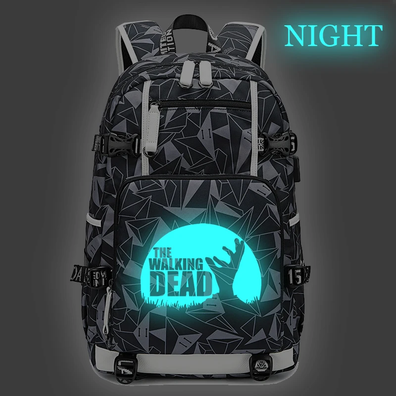 Рюкзак Walking Dead для подростков мальчиков и девочек детские школьные сумки женская