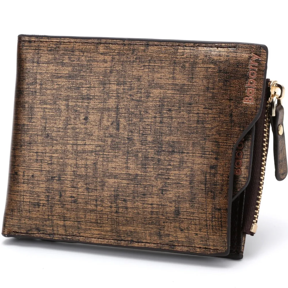 Baborry Искусственная кожа Для мужчин бумажник моды молния монета карман бренд два