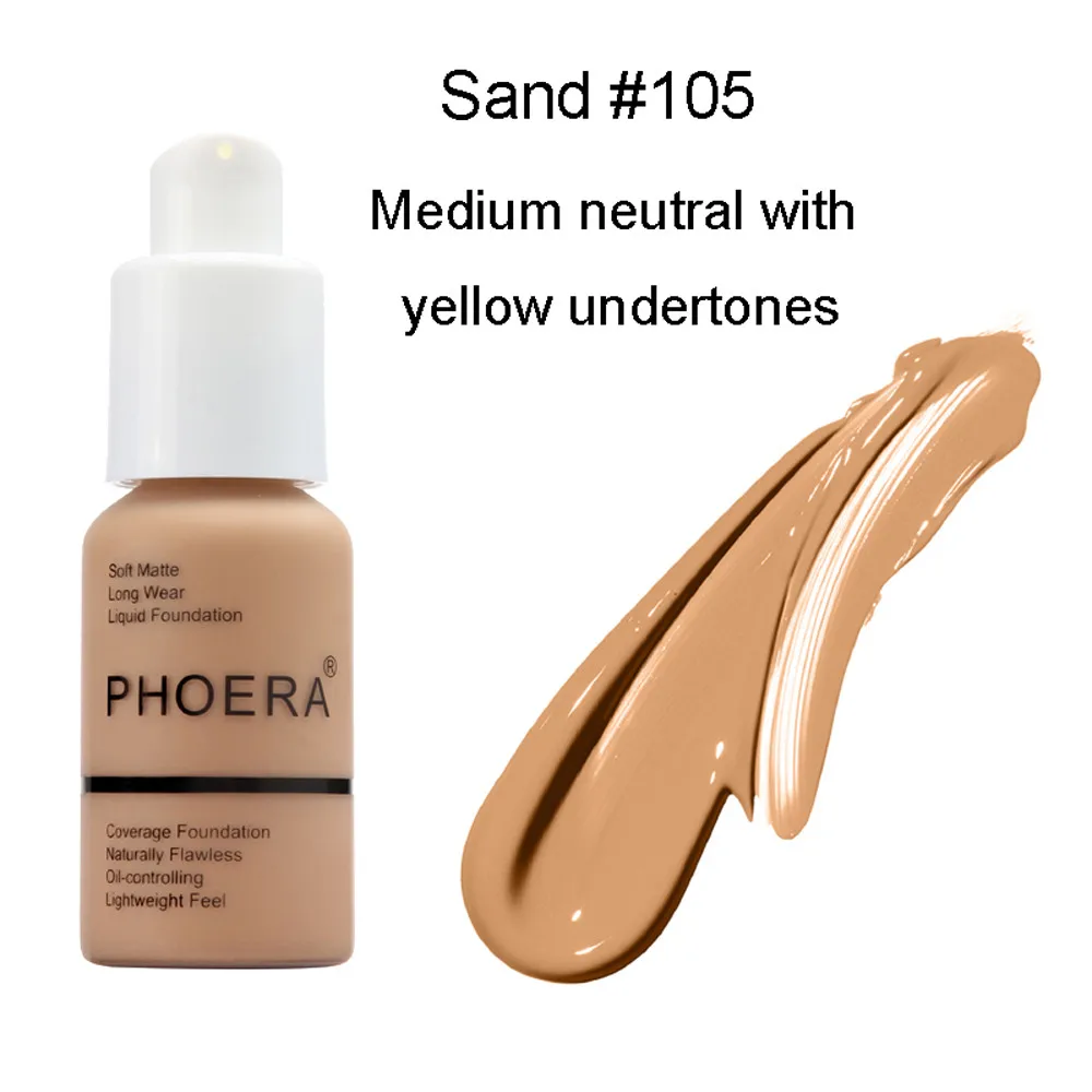 

New 30ml PHOERA Matte Oil Control Concealer Liquid Foundation