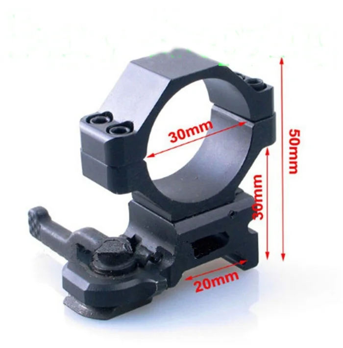 

1 pair Quick Release mount Rings Barrel 30mm with 20mm QD Lever Lock Picatinny Weaver Mount