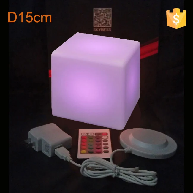 D10cm D13cm D15cm 10X15 D20cm RGB перезаряжаемый светодиодный настольный куб стул для бара KTV Pub пластиковый осветительный AC110-240V
