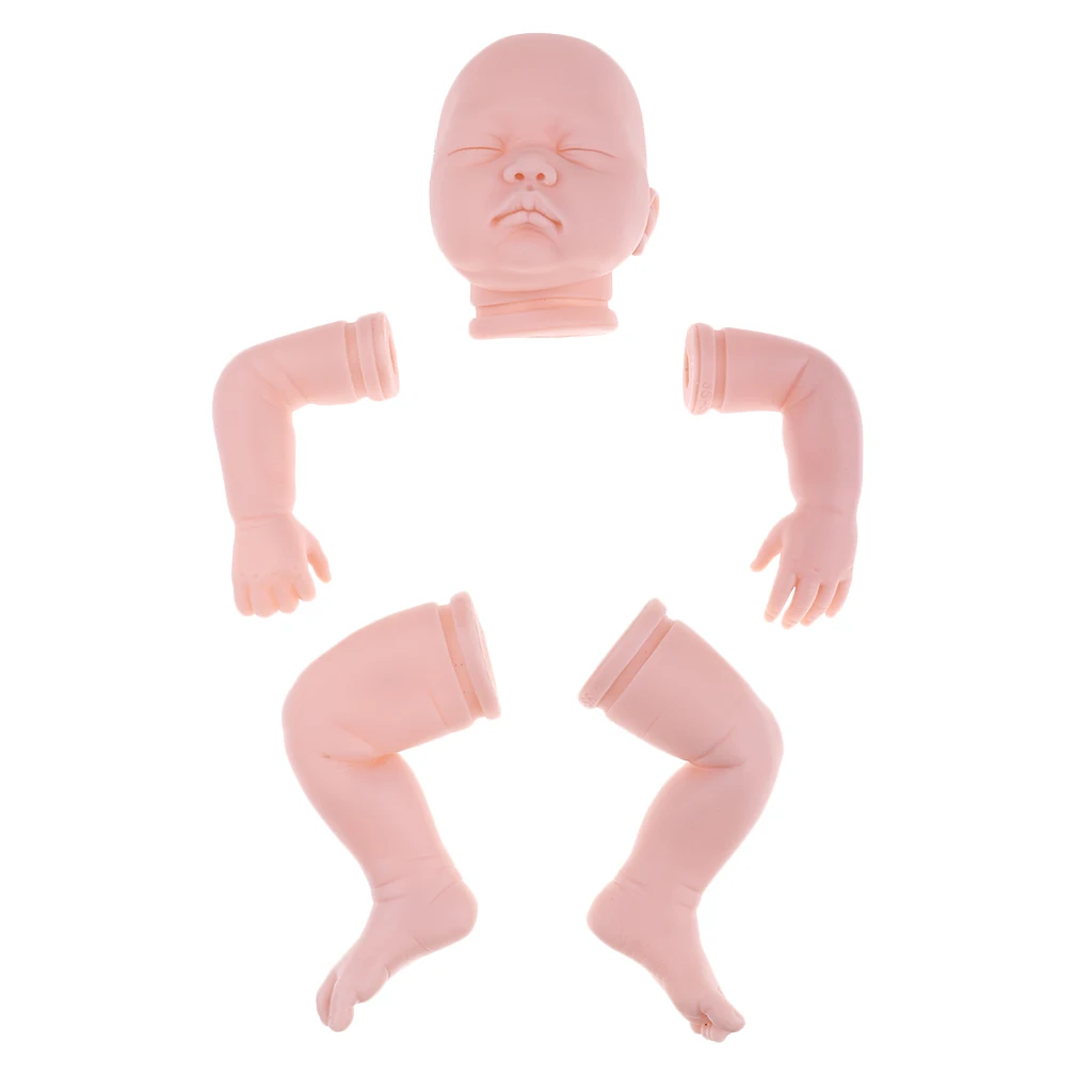

Real Touch 22nch Reborn Kits with Suede Cloth Body, Full Silicone Baby Doll Mold That Look Real Girl or Boy Toddler Infant Fake