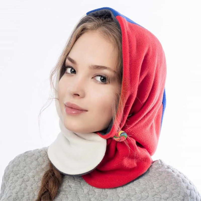 

Шапка-шарф унисекс, зимняя, двухцветная, с изображением флага России