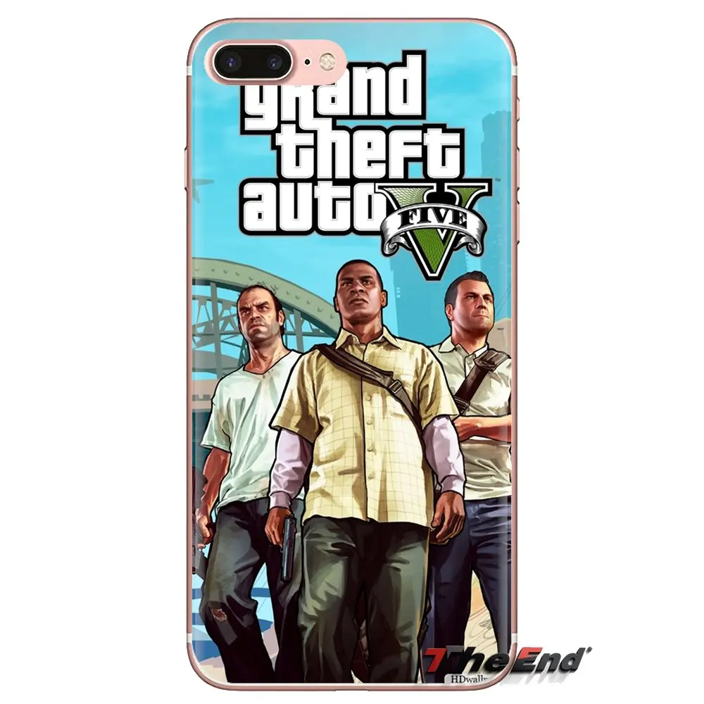 For Huawei Mate Honor 4C 5C 5X 6X 7 7A 7C 8 9 10 8C 8X 20 Lite Pro gta grand theft auto 5 san andreas Transparent Clear TPU Case |