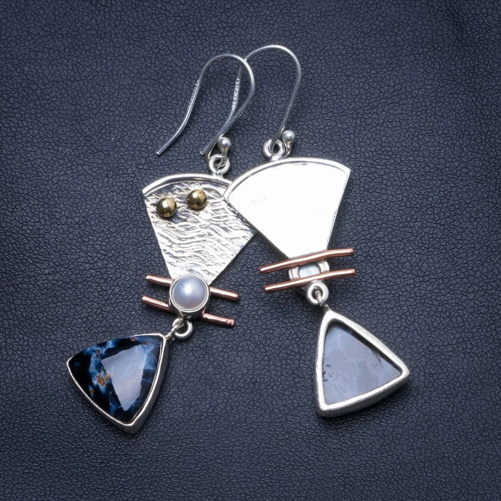 Естественный Рисунок яшма и Аметист Handmade Уникальные 925 стерлингов Серебряные