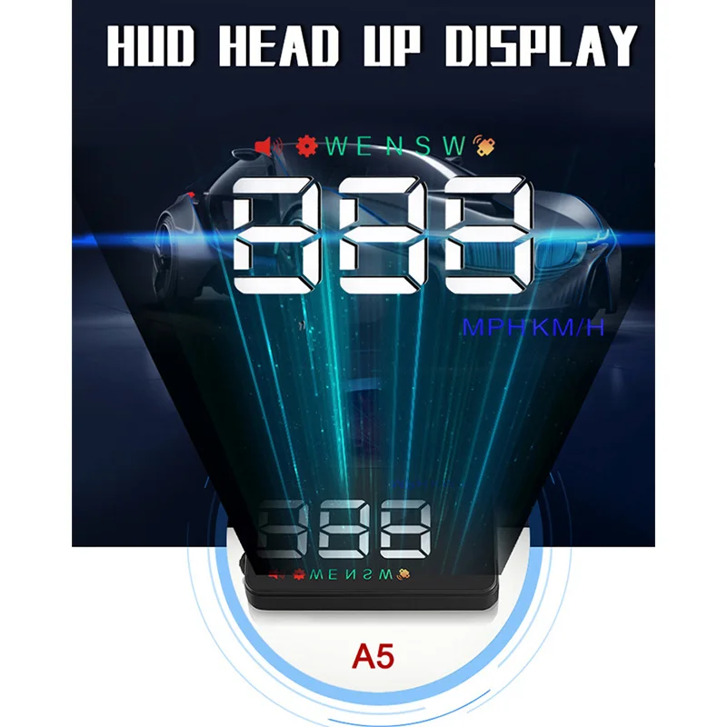 A5 OBD2 HUD GPS лобовое стекло спидометра автомобиля Спидометр Speedo Projetor|Часы| |