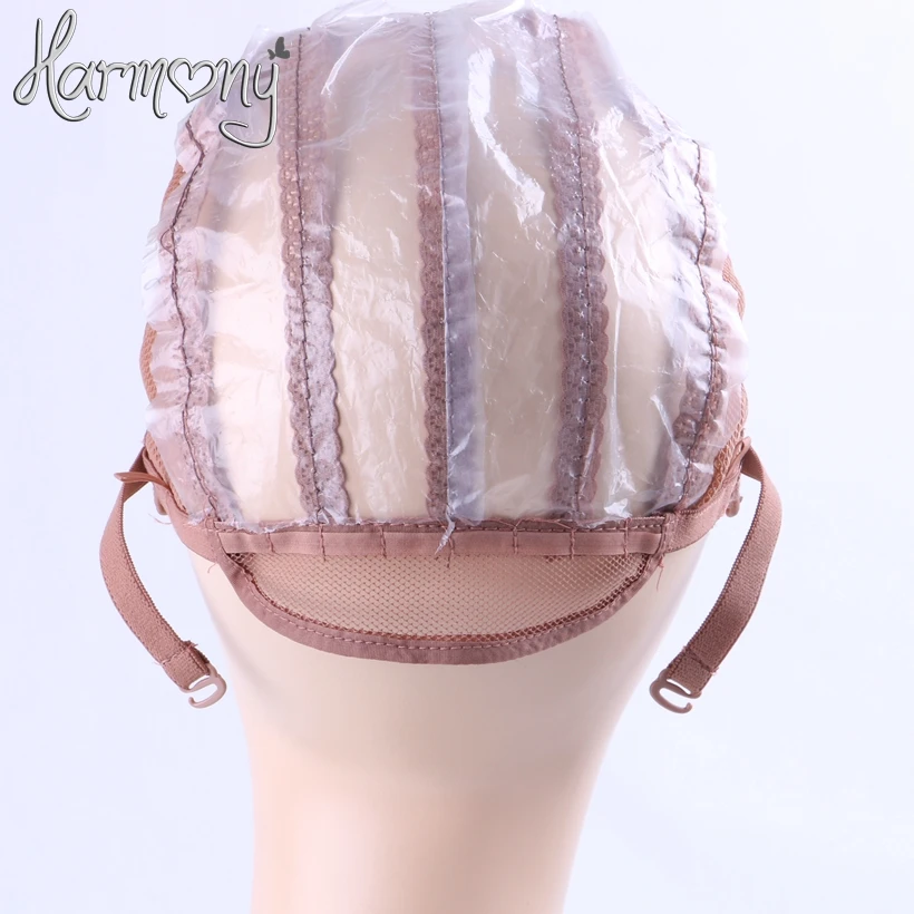 

5PCS/Lot Black brown blonde Wig Making Cap Top Stretch Weaving Cap Back adjustable Strap for making wigs