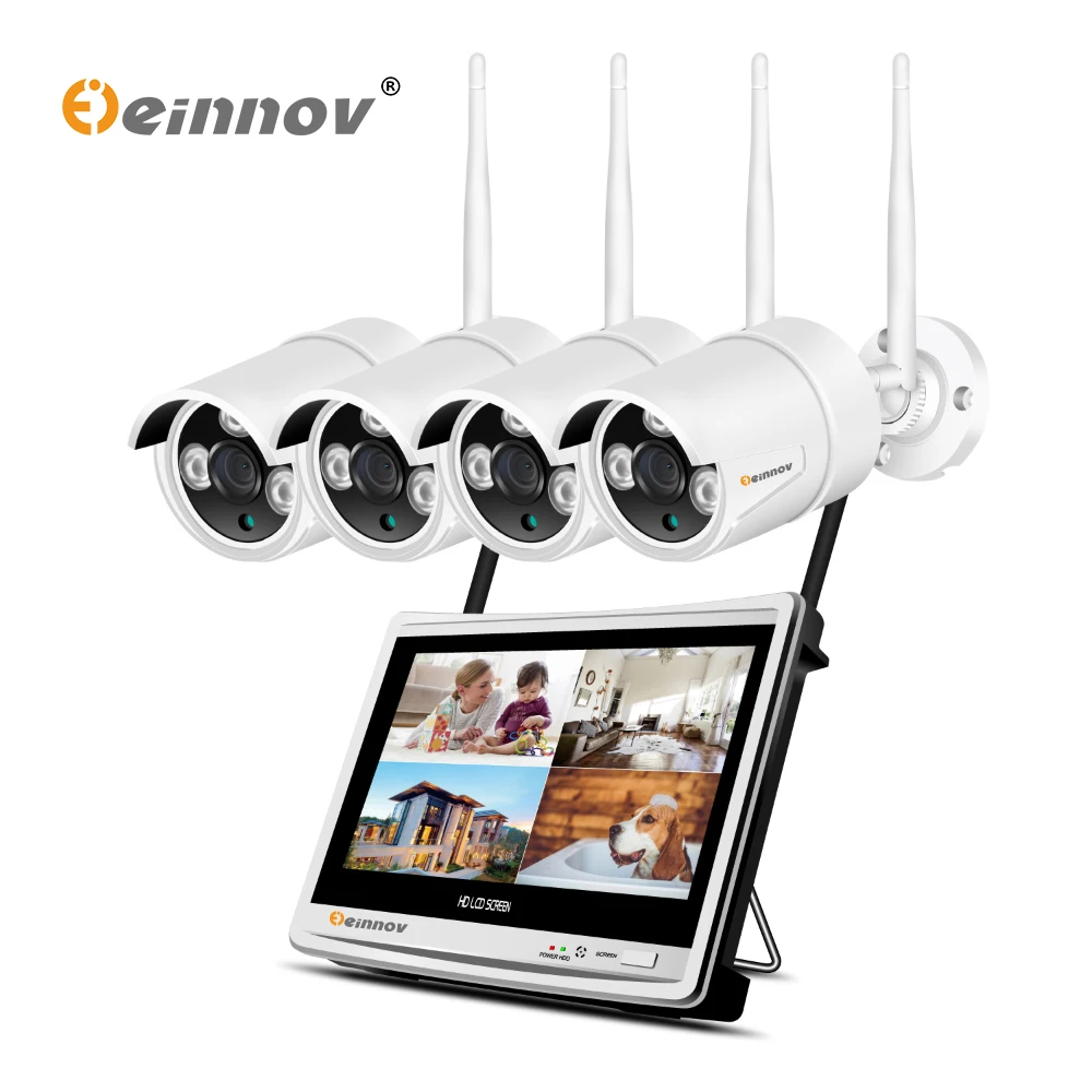 Einnov 4CH 1080 P проектор для домашнего Беспроводной безопасности Камера Системы