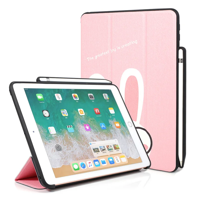 Pink WOWCASE для iPad Air 3 /iPad Pro 10,5 чехол карандаш держатель Слот Смарт Стенд чехол для планшета для Apple iPad Air 3/Pro 10,5 Coque - Цвет: Pink