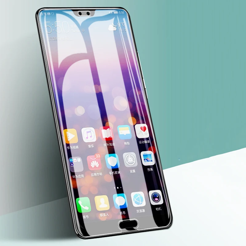 SMILYOU полное покрытие закаленное стекло для Huawei P20 Lite изогнутый край 5D Защита