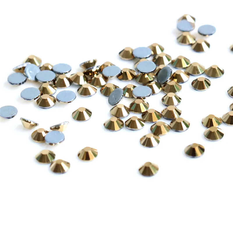 ss6-ss30 Crystal Aurum Loose Flat Back Hot Fix Strass nail art Hotfix Rhinestones appliques for wedding dresses | Дом и сад