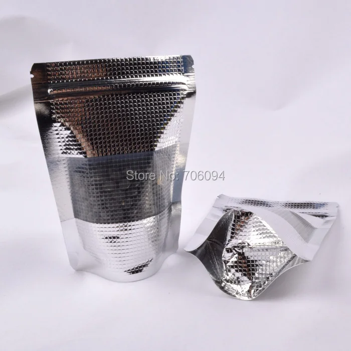 150pcs/lot 18*26+4cm Newest stand up Aluminum foil Packing Bag Ziplock Aluminum foil bag with Window Custom bag available