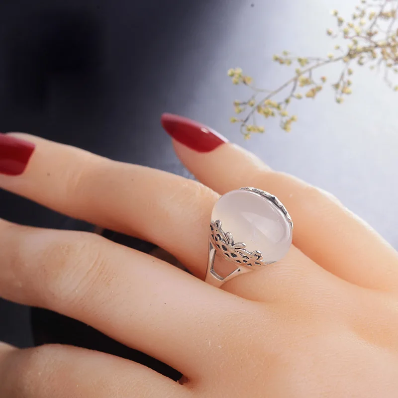 MOONROCY винтажные Кольца Серебряный цвет красный зеленый желтый кристалл опал кольцо ювелирные изделия оптом для женщин девочек подарок дропшиппинг