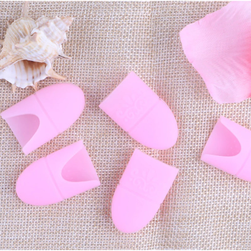 5pcs/set Silicone UV Gel Nail Polish Remover Wraps Cleaner Soaker Caps Clip Manicure CareTools | Красота и здоровье