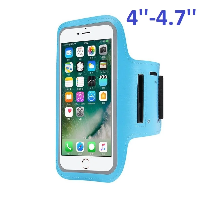 4.7 Inch-Sky Blue Мобильный наручный чехол для телефона, Спортивная женская сумка кейс для бега держатель мобильного телефона бегущий отражающий браслет для смартфона - Цвет: 4.7 Inch-Sky Blue