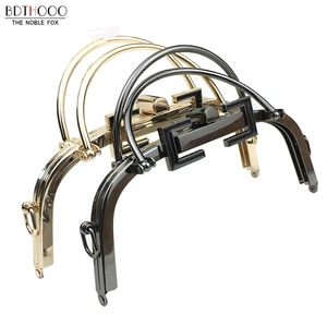 Новинка 20,5 см, женские ручки для оправы bsg, металлическая оправа для кошелька, глянцевая винтажная застежка поцелуй, аксессуары сделай сам для сумки