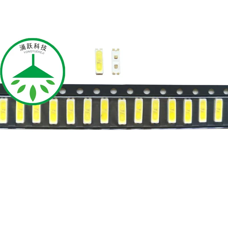 100 шт/партия led 7020lg(1) 3 v 150ma лампы бусины холодный белый для ремонта led lcd ТВ ПОДСВЕТКА свет бар чип Горячий