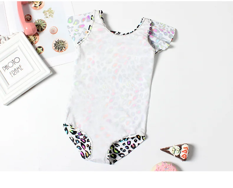 

Ins Girls new Ruffle Leopard swimsuit Kids Fashion Vacation bathing suit with hat Multicolor Leopard Children beach wear YZ19060