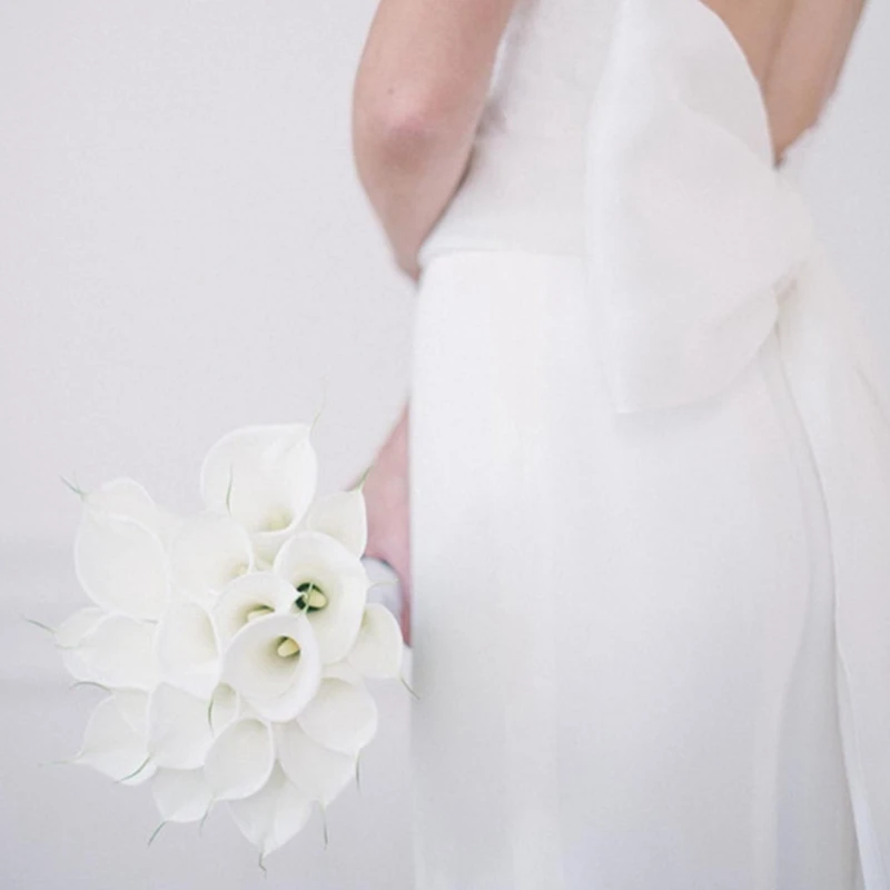 2 шт. искусственная Калла Лилия полиуретан с эффектом реального прикосновения