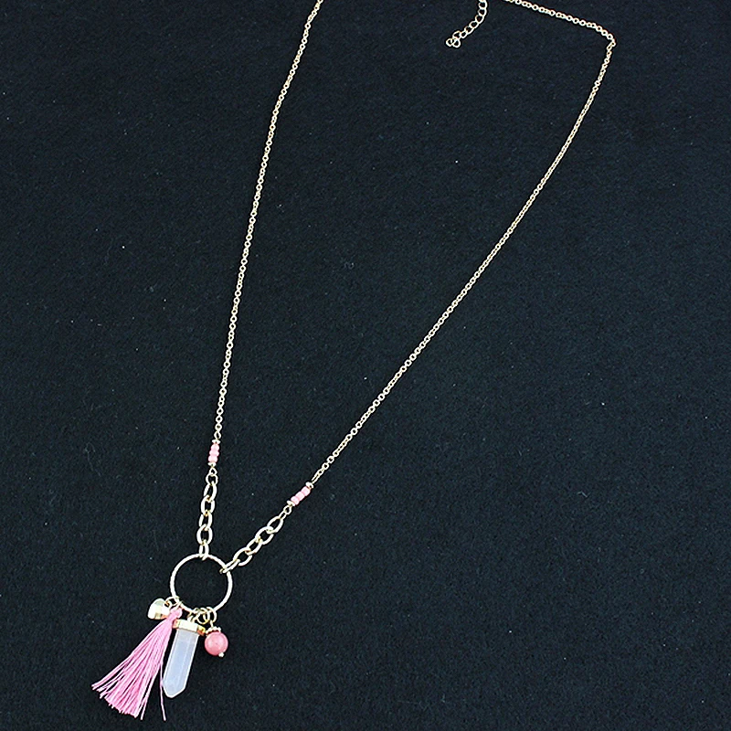 TOUCHEART холодное длинное ожерелье женское Розовое и подвески Love Boho Jewelry бижутерия