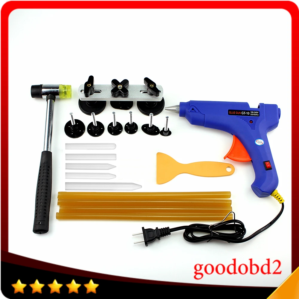 Preço Ferramentas Do Carro Paintless Dent Repair Tools Extrator De Remoção Dente Ponte Mão Kit Ferramentas Com 100w Pistola Cola