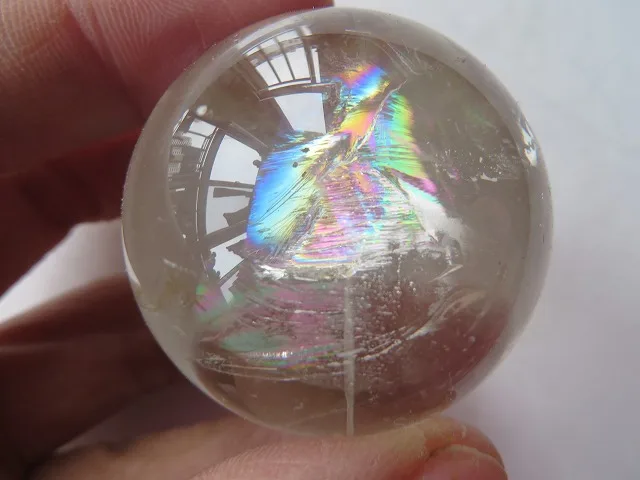 Натуральный дымчатый кварц Радужный шар хрустальный Исцеление 78 г|crystal ball wedding|ball