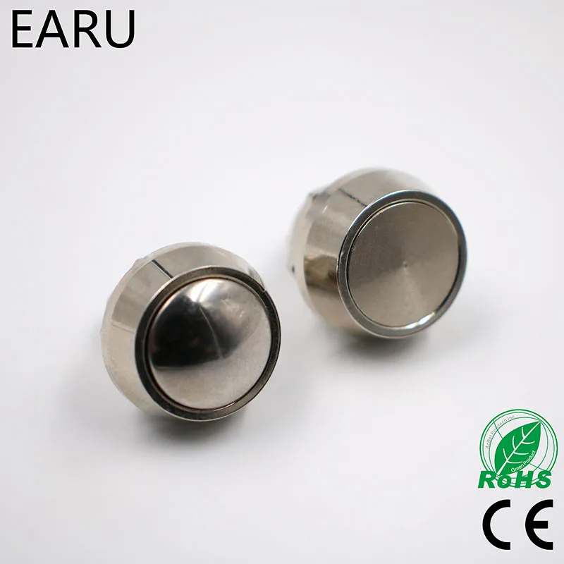 Металлический дверной звонок 12 мм кнопка включения водонепроницаемый