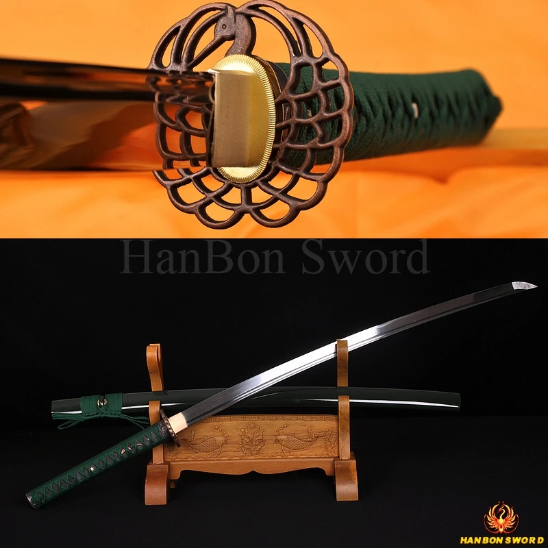 Полностью Tang меч из углеродистой стали металлическое украшение самурайская