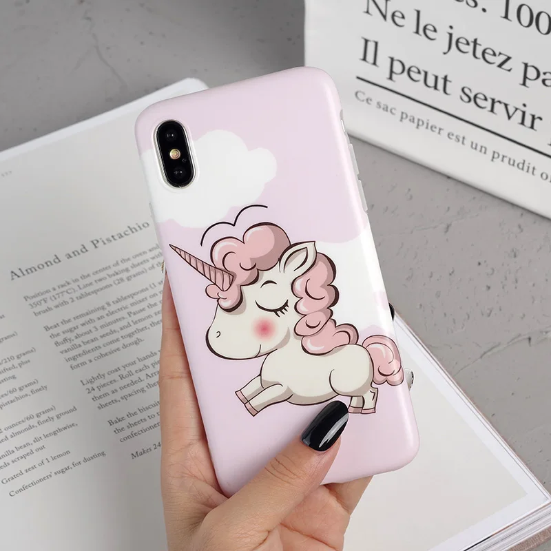 Аки милый телефон с единорогом чехол для iPhone 6 Чехол прекрасный единорог матовый