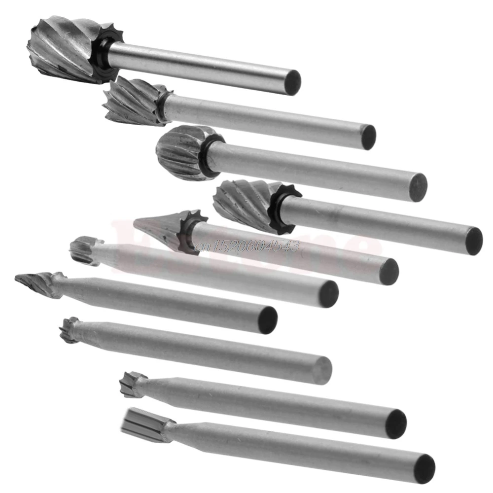

10PC Rotary File Electric Grinding Polishing Head Engraving Cutter DIY Wood Tool R06 Whosale&DropShip