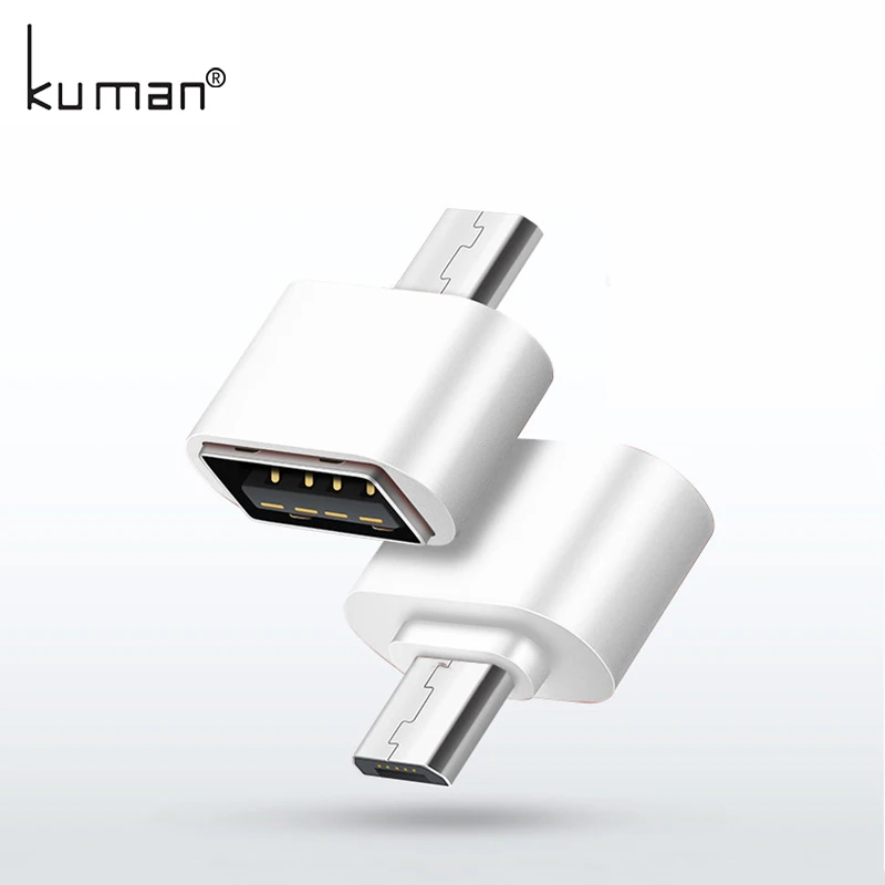 Kuman USB адаптер USB к MicroUSB Кабель-адаптер конвертер для флешки USB флэш-накопитель ручка-накопитель к телефону компьютер OTG A