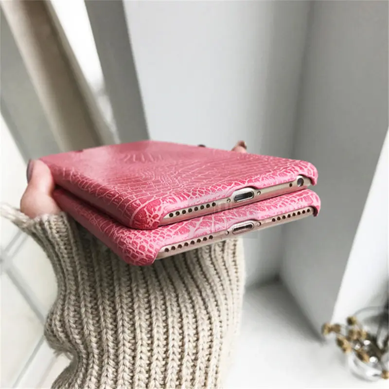 QINUO имитация из крокодиловый кожи чехол для iPhone 6 S 7 8 Plus Модный Дикий X XS Max XR Coque Funda