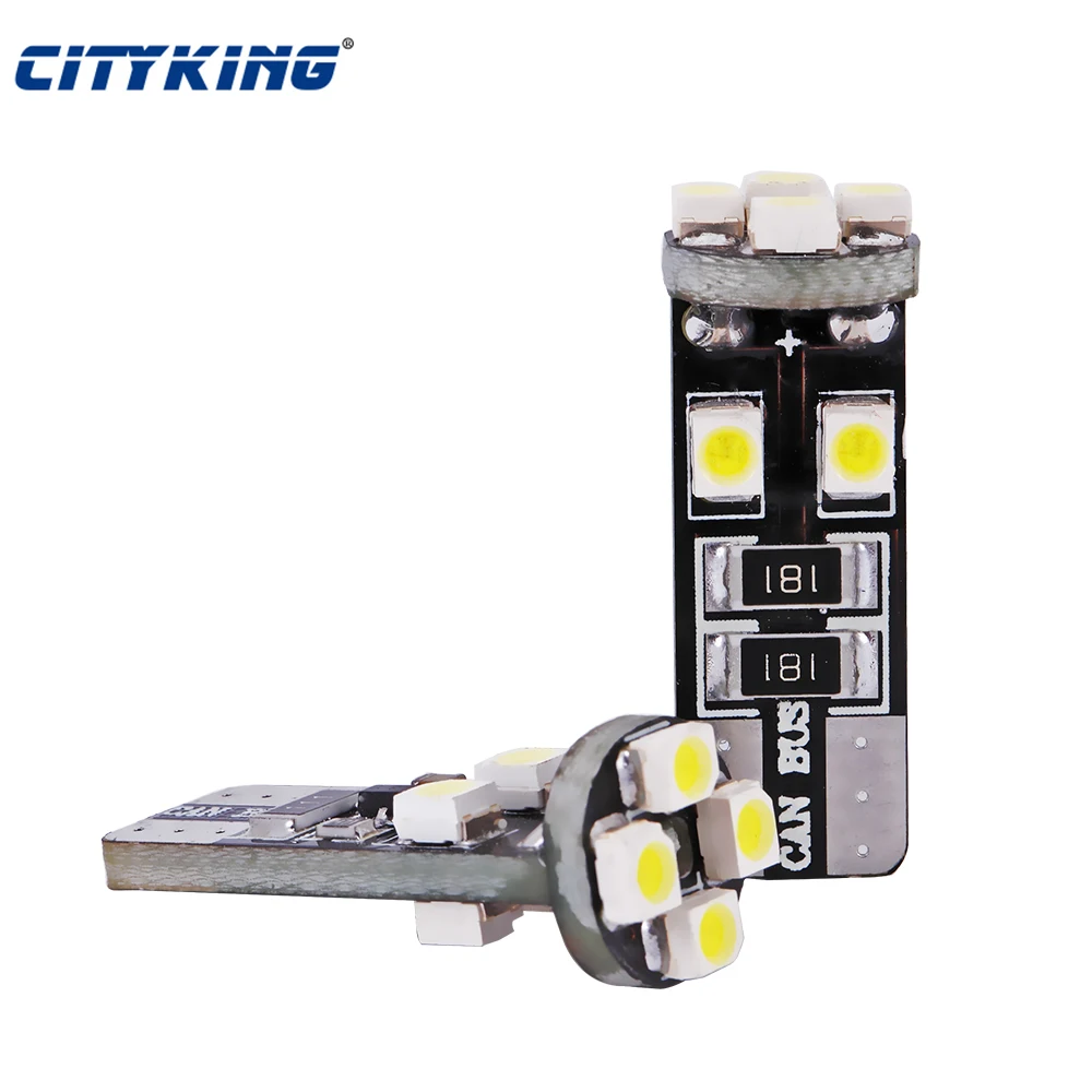 100 шт./лот canbus T10 8SMD 3528 1210 LED Canbus без ошибок OBC 194 168 W5W led внутренняя лампа белая|led t10