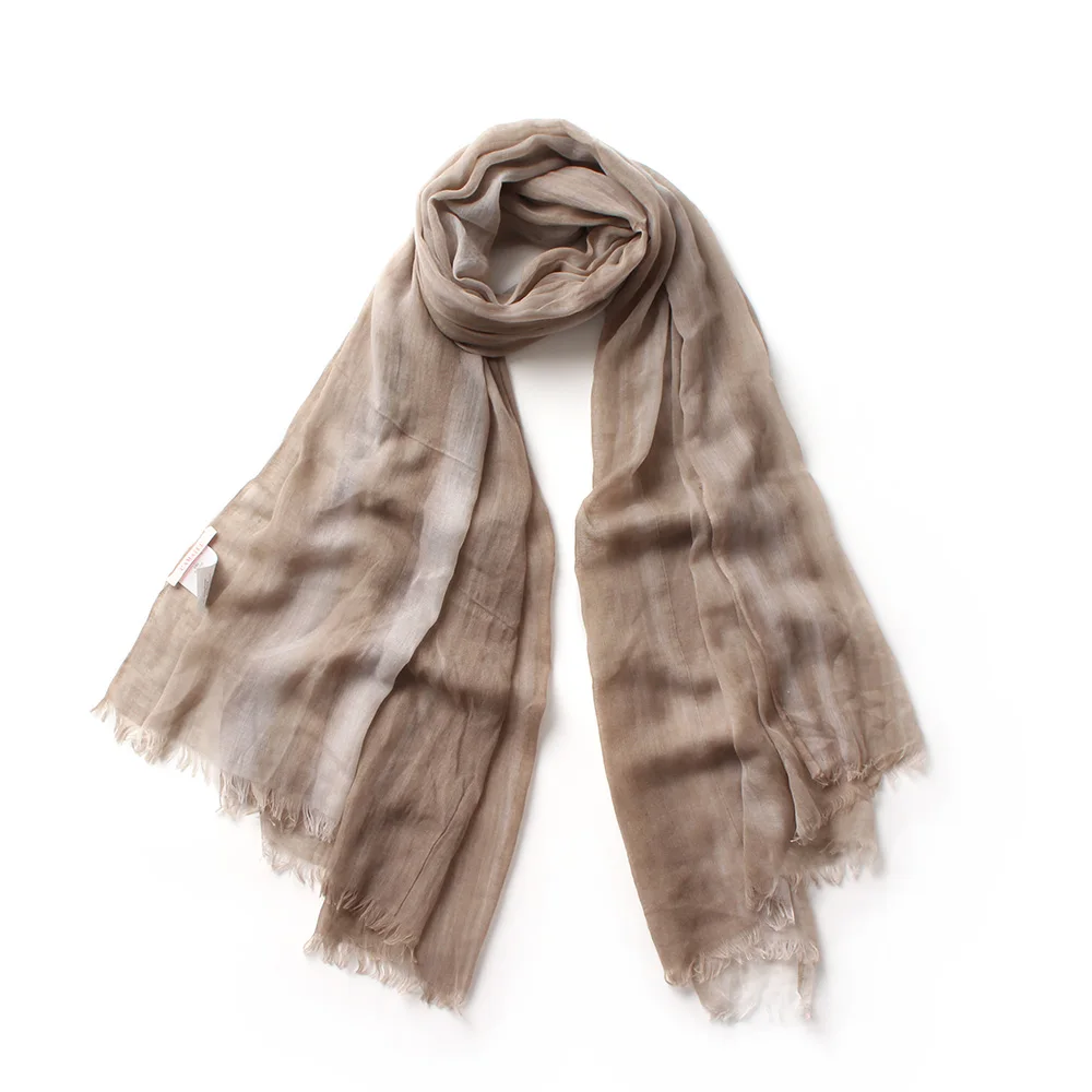 Галстук окрашенные градиент цвета 100% вискозные шарфы женские бахромой мягкий