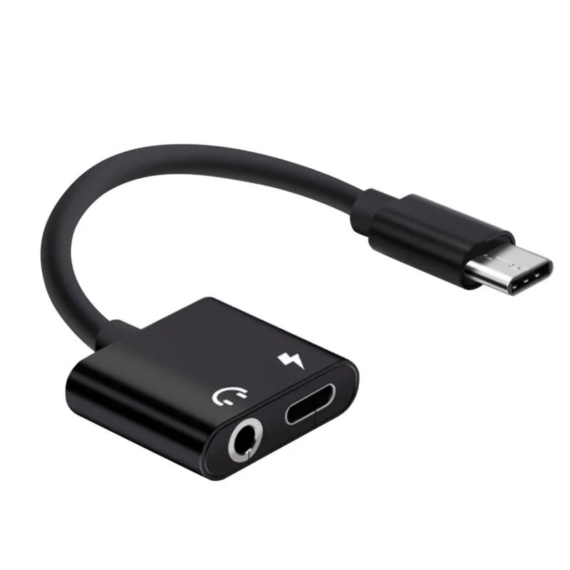 Type-C to 3.5mm headphone jack adapter Charger 2 in 1 Headphone AUX Audio Jack USB C Cable Adapter With Charging Port | Мобильные