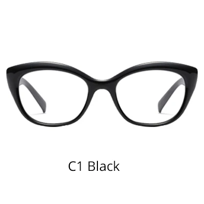 C1 Black Ralferty оправа для оптических очков женские винтажные очки кошачий глаз прозрачные оправа с линзами при миопии красный F95154 - Цвет оправы: C1 Black