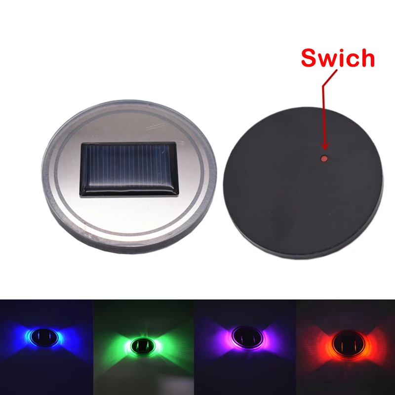 Солнечный энергетический красный зеленый синий белый розовый LED подстаканник