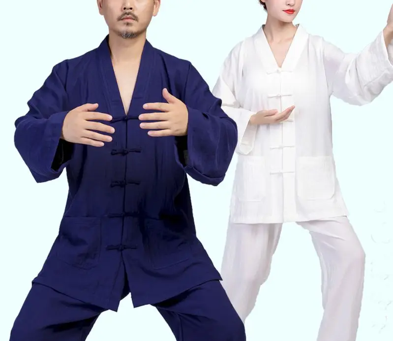Высококачественная льняная одежда унисекс на лето и весну костюм taoism tai chi Боевая