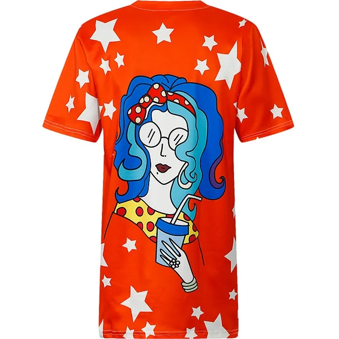 Женская футболка 2018 летняя с коротким рукавом героями мультфильмов модная