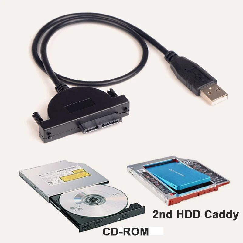 Адаптер WEIJINTO с USB 2 0 на Mini Sata II 7 + 6 13-контактный кабель-преобразователь для привода