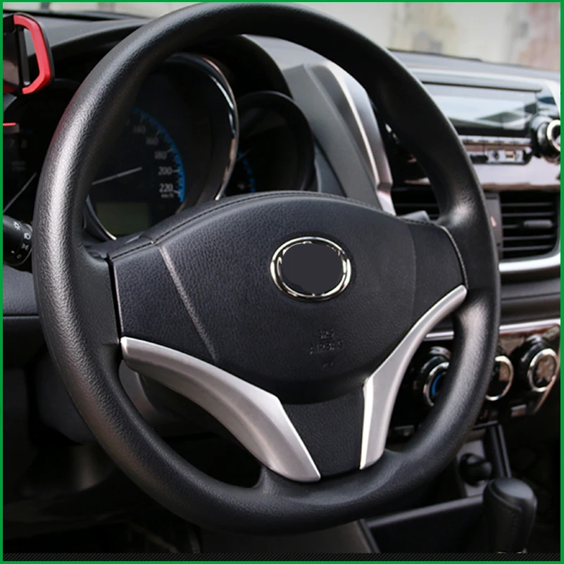 Отделка Руля наклейка блестки крышка отделка интерьера для Toyota Vios TRD Sportivo 2015